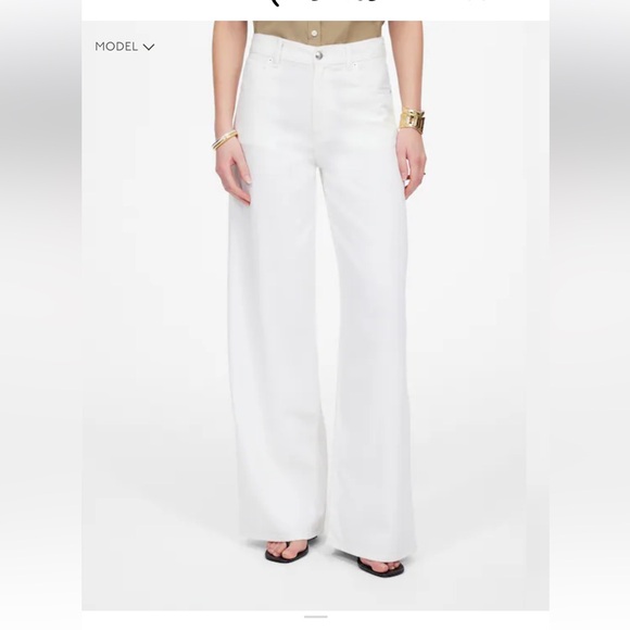 NWT Madewell Superwide-Leg Jeans: Airy Denim Edition Tile White - 30 - Picture 3 of 6